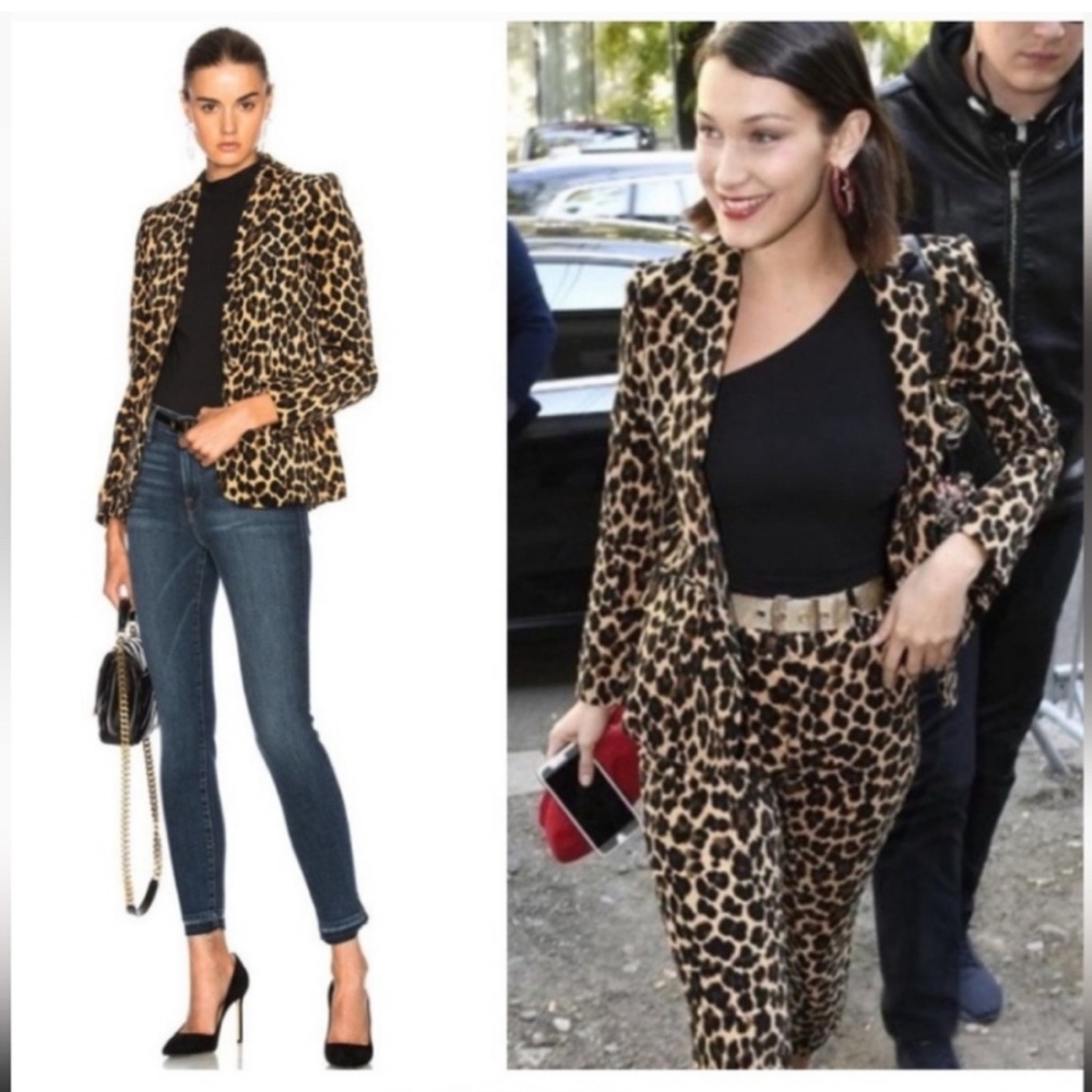 Frame Velvet Animal Print Jacket
